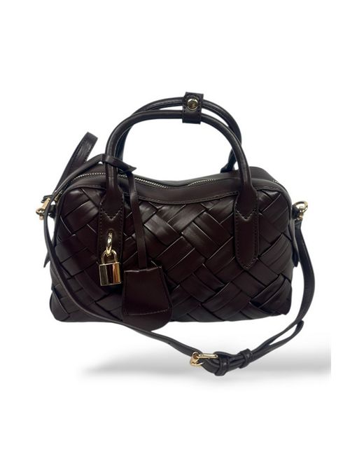 bauletto donna intrecciato marrone Fez | 1605DARK BROWN